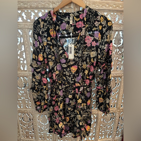 ✨Spell Gypsy Collective Sayulita Frill Mini Dress - Nightshade | Sz XS - Picture 4 of 6